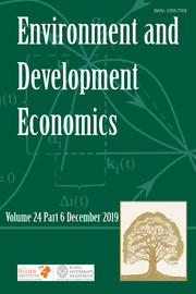 Environment and Development Economics Volume 24 - Special Issue6 -  The Economics of Climate Change and Sustainability (Part A)
