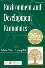 Environment and Development Economics Volume 25 - Special Issue1 -  The Economics of Climate Change and Sustainability (Part B)