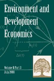 Environment and Development Economics Volume 8 - Issue 3 -