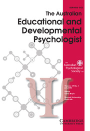 The Educational and Developmental Psychologist Volume 29 - Issue 1 -
