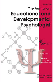 The Educational and Developmental Psychologist Volume 31 - Issue 1 -