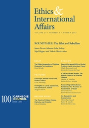 Ethics & International Affairs Volume 27 - Issue 4 -