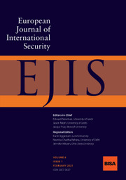 European Journal of International Security Volume 6 - Issue 1 -