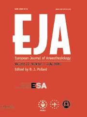 European Journal of Anaesthesiology Volume 22 - Issue 7 -