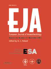 European Journal of Anaesthesiology Volume 24 - Issue 11 -