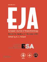 European Journal of Anaesthesiology Volume 24 - Issue 12 -