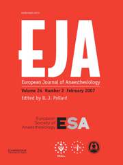 European Journal of Anaesthesiology Volume 24 - Issue 2 -