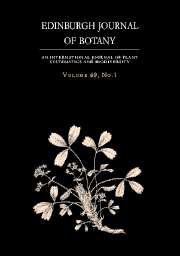 Edinburgh Journal of Botany Volume 60 - Issue 1 -