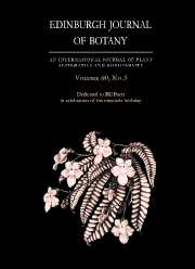 Edinburgh Journal of Botany Volume 60 - Issue 3 -