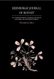 Edinburgh Journal of Botany Volume 61 - Issue 1 -