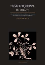 Edinburgh Journal of Botany Volume 64 - Issue 3 -