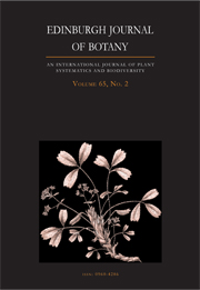 Edinburgh Journal of Botany Volume 65 - Issue 2 -