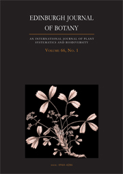 Edinburgh Journal of Botany Volume 66 - Issue 1 -