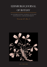 Edinburgh Journal of Botany Volume 67 - Issue 1 -