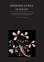 Edinburgh Journal of Botany Volume 68 - Issue 1 -