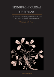Edinburgh Journal of Botany Volume 69 - Issue 1 -