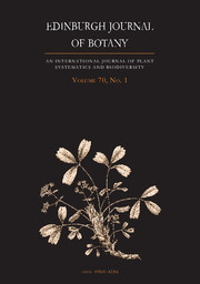 Edinburgh Journal of Botany Volume 70 - Issue 1 -