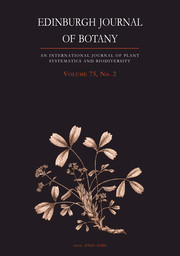 Edinburgh Journal of Botany Volume 75 - Issue 2 -