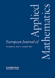 European Journal of Applied Mathematics Volume 14 - Issue 1 -