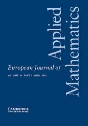 European Journal of Applied Mathematics Volume 14 - Issue 2 -