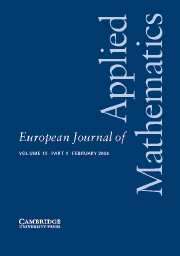 European Journal of Applied Mathematics Volume 15 - Issue 1 -