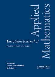 European Journal of Applied Mathematics Volume 16 - Issue 2 -