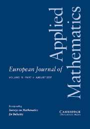 European Journal of Applied Mathematics Volume 18 - Issue 4 -