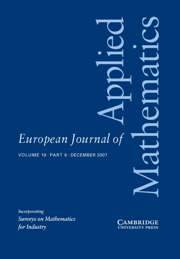 European Journal of Applied Mathematics Volume 18 - Issue 6 -