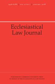 Ecclesiastical Law Journal Volume 10 - Issue 1 -