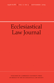 Ecclesiastical Law Journal Volume 11 - Issue 3 -