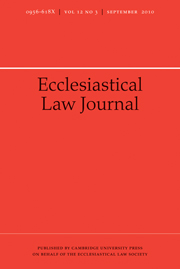 Ecclesiastical Law Journal Volume 12 - Issue 3 -