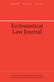 Ecclesiastical Law Journal Volume 13 - Issue 2 -