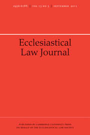 Ecclesiastical Law Journal Volume 13 - Issue 3 -