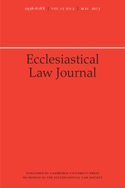 Ecclesiastical Law Journal Volume 15 - Issue 2 -