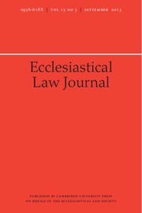 Ecclesiastical Law Journal Volume 15 - Issue 3 -