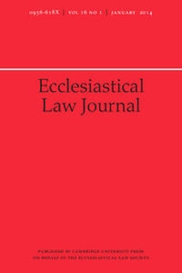 Ecclesiastical Law Journal Volume 16 - Issue 1 -