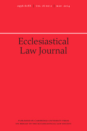 Ecclesiastical Law Journal Volume 16 - Issue 2 -