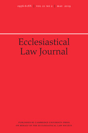 Ecclesiastical Law Journal Volume 21 - Issue 2 -