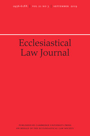 Ecclesiastical Law Journal Volume 21 - Issue 3 -