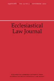 Ecclesiastical Law Journal Volume 23 - Issue 3 -