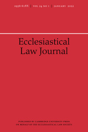 Ecclesiastical Law Journal Volume 24 - Issue 1 -