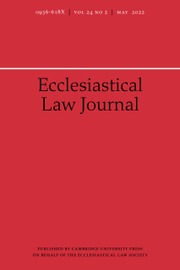 Ecclesiastical Law Journal Volume 24 - Issue 2 -