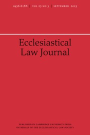 Ecclesiastical Law Journal Volume 25 - Issue 3 -