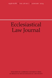 Ecclesiastical Law Journal Volume 26 - Issue 1 -