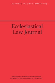 Ecclesiastical Law Journal Volume 27 - Issue 1 -