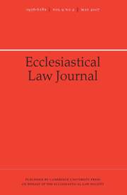 Ecclesiastical Law Journal Volume 9 - Issue 2 -