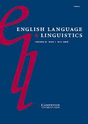 English Language & Linguistics Volume 10 - Issue 1 -