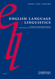 English Language & Linguistics Volume 17 - Issue 1 -