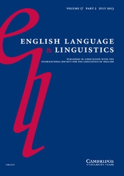 English Language & Linguistics Volume 17 - Issue 2 -  Phonological mergers in English