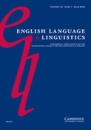 English Language & Linguistics Volume 20 - Issue 1 -